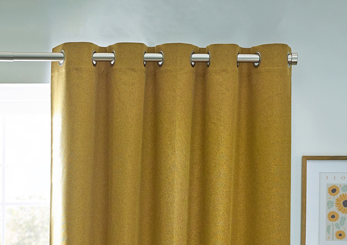 Dawn (Blackout) Eyelet, Mustard - Ready Made Curtains - Image 9